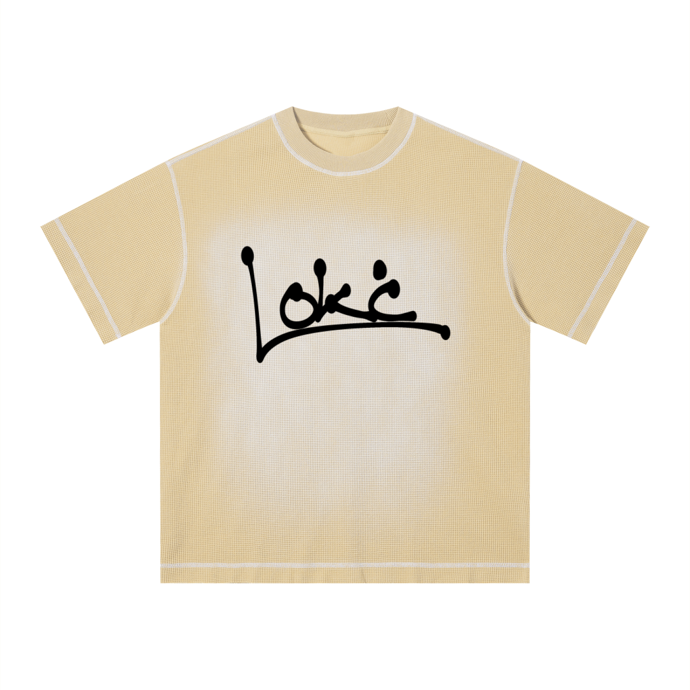 Unisex Sunfade Waffle Boxy T-Shirt