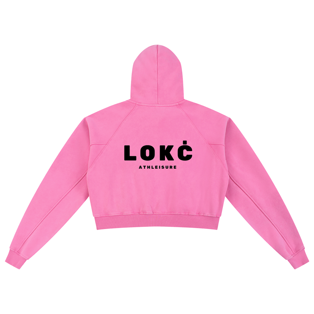 Snow Washed Cropped Hoodie