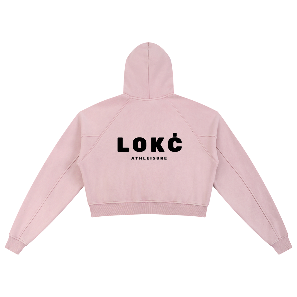 Snow Washed Cropped Hoodie